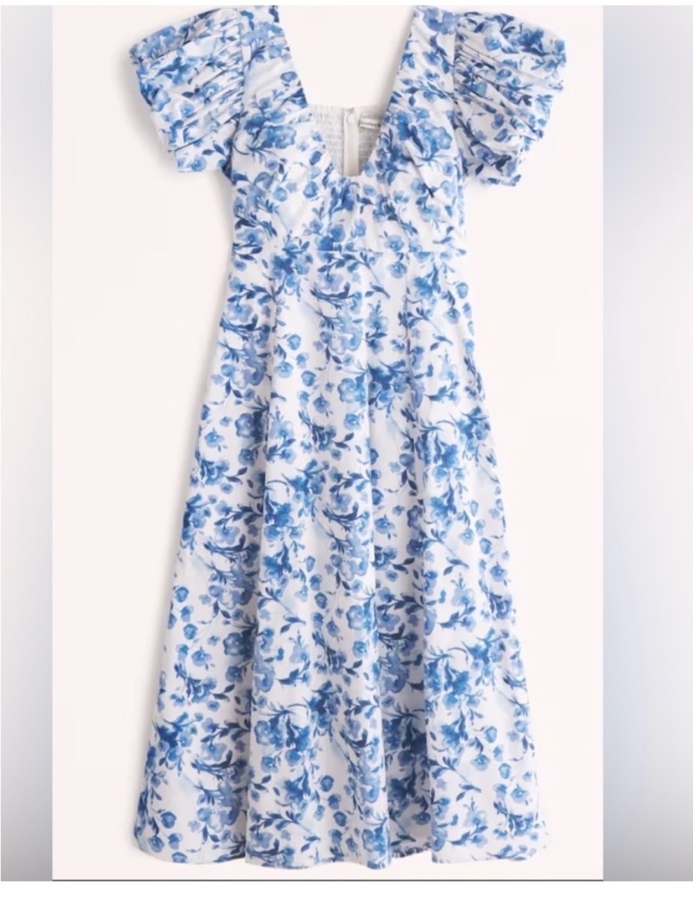 Abercrombie & Fitch Blue and White Floral Midi Dress